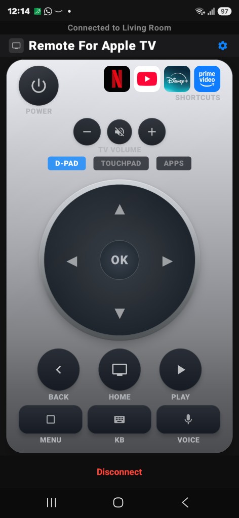 D-Pad remote mode